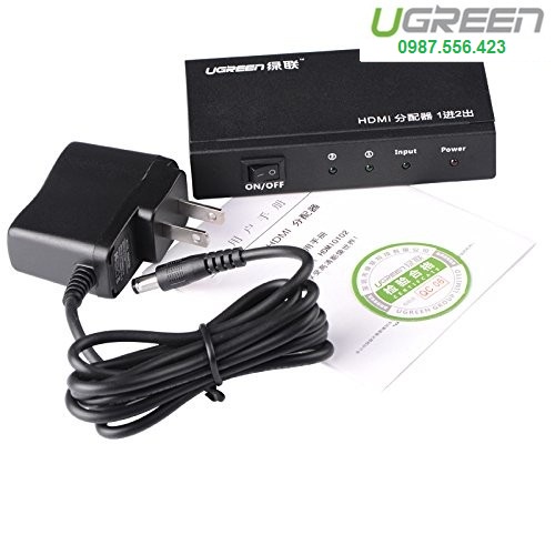 Bộ chia tín hiệu HDMI 1 ra 2 Ugreen mã UG- 40201 chuẩn 1.4V