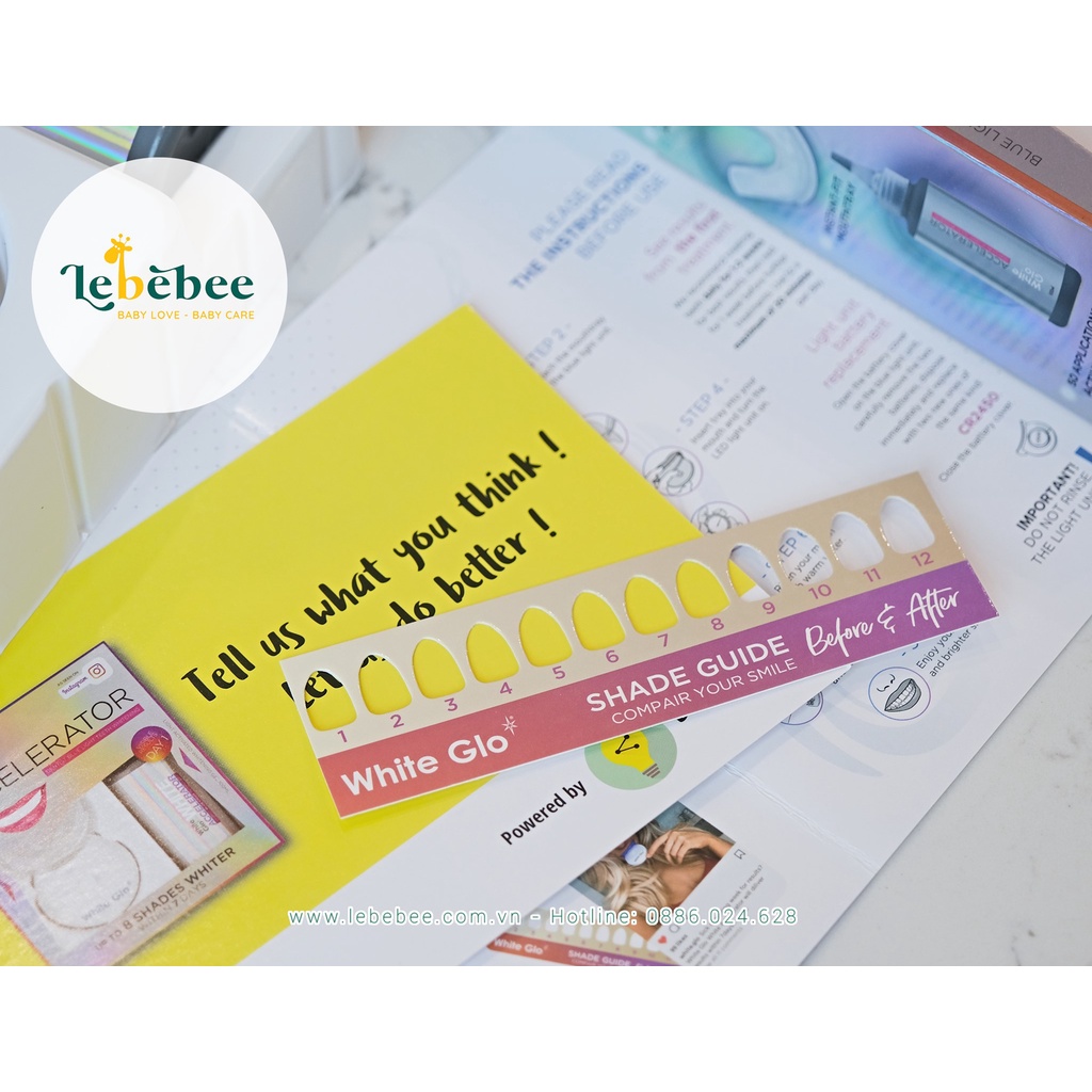 Set ngậm trắng răng White Glo Accelerator của Úc