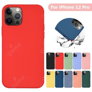 Ốp Lưng Silicone Màu Trơn Thời Trang Cho Iphone 12 Pro Max 12 Mini