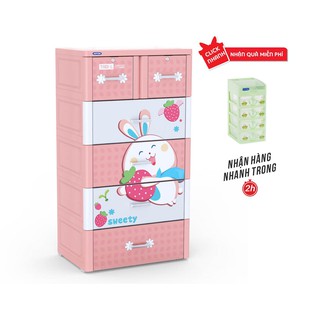 TỦ NHỰA TABI L 5 TẦNG 6 NGĂN CAO 1,3M NGANG 70CM - TẶNG TỦ NHỰA MINI  2019 -GIAO NHANH 2H