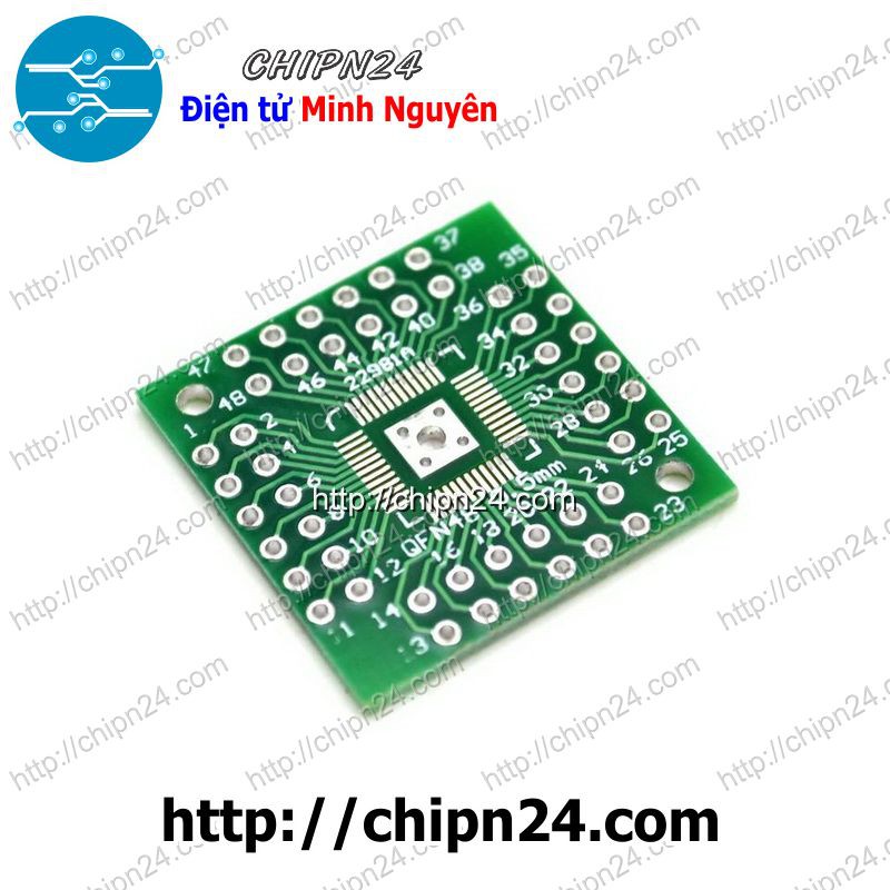 [1 CÁI] Đế chuyển QFN48 QFN44 QFP48 QFP44 sang DIP48 (PCB chuyển, Mạch chuyển)