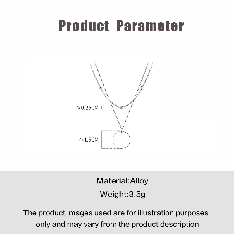 Vòng cổ MAYEBE LAVEND mặt tròn mạ vàng/ mạ bạc phong cách Hàn Quốc thời trang