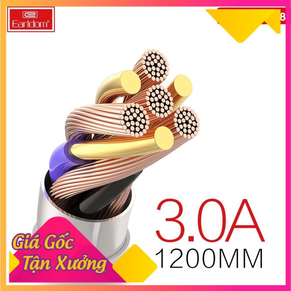 Dây sạc 3 trong 1 Earldom IMC-018 sạc nhanh cho Iphone SamSung Xiaomi dài 120cm