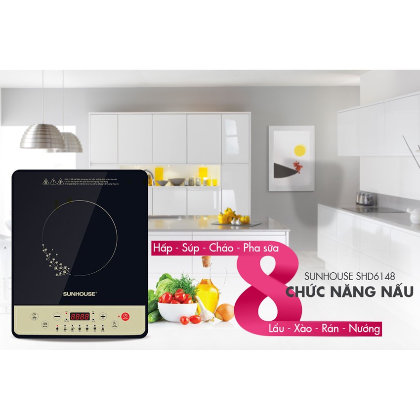 Bếp Điện Từ Cơ Sunhouse SHD6148 / SHD6160 - Tặng Kèm Nồi Lẩu