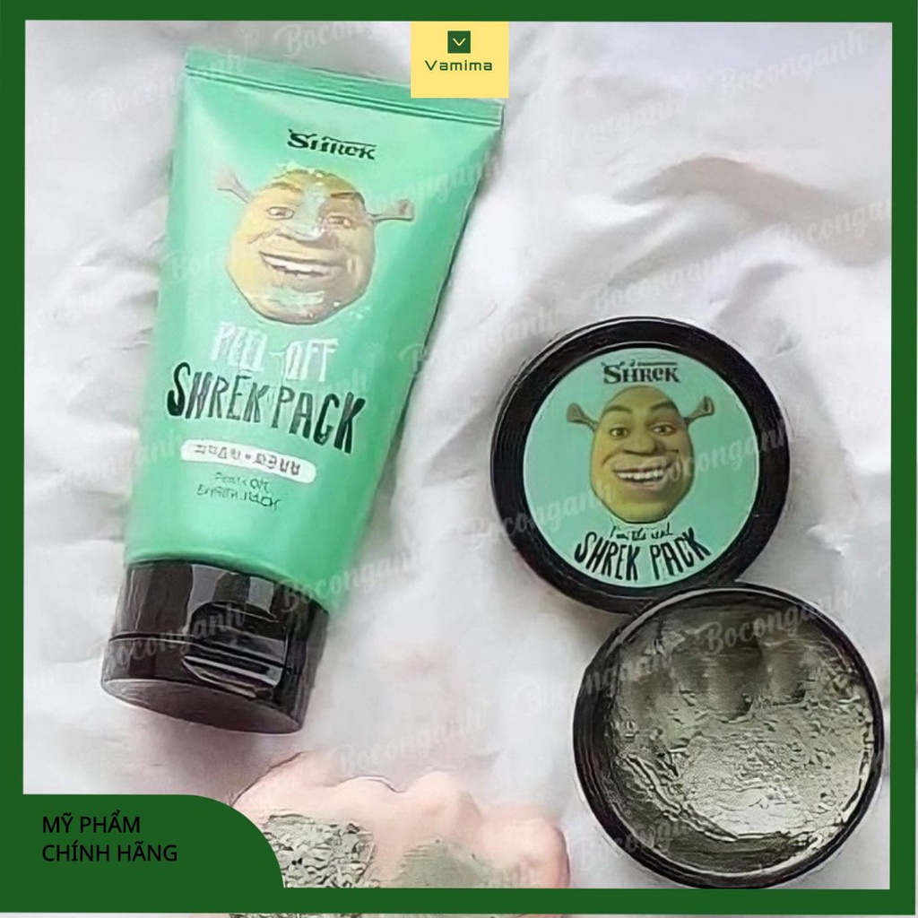 Mặt Nạ Shrek đất sét bạc hà  I'm The Real Shrek Pack OLIVEYOUNG - Mặt Nạ Lột Shrek Pack Peel Off DreamWorks 150g