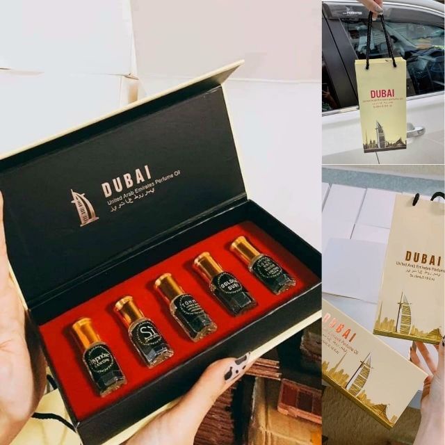 Nước hoa Dubai Gold nội địa, Set 5 chai tinh dầu nước hoa với 5 mùi hot nhất hiện nay Tặng Kèm Túi Xách 49- KD Beauty