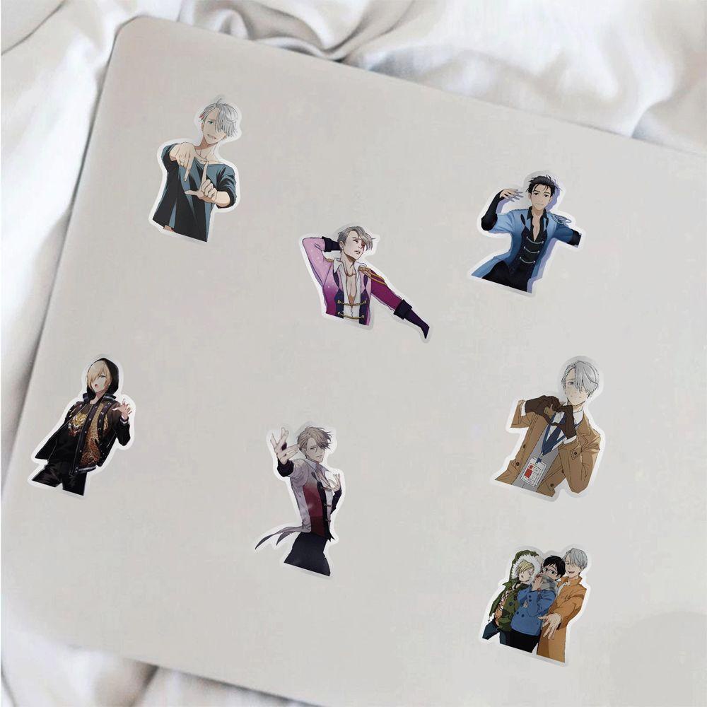 Miếng Dán Trang Trí Sổ Tay / Điện Thoại / Laptop Tự Dính Họa Tiết Hoạt Hình JARRED YURI on ICE DIY