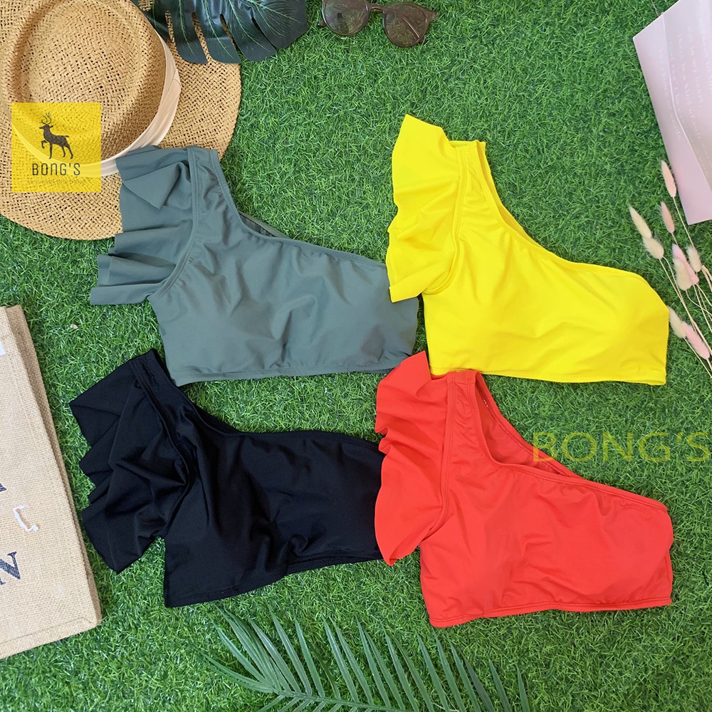 Áo lẻ bikini - Áo bơi nữ bèo lệch vai fressize (Ảnh thật shop chụp) | BigBuy360 - bigbuy360.vn