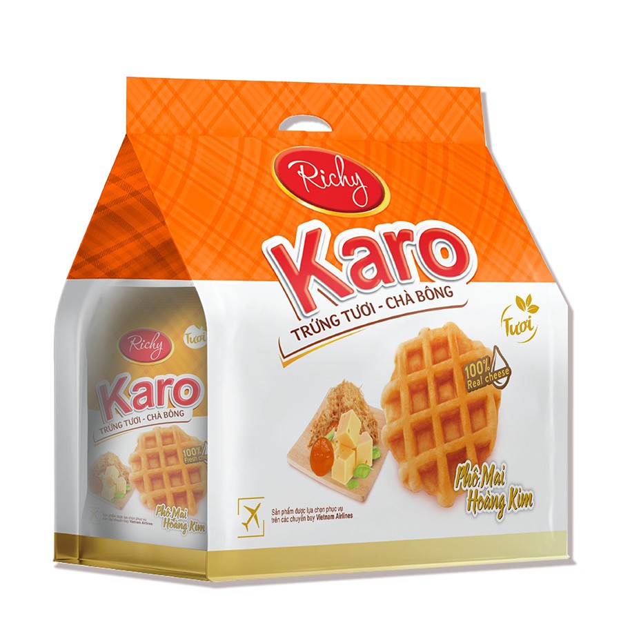 Bánh karo Richy vị Phô Mai Hoàng Kim x 6 bánh | BigBuy360 - bigbuy360.vn