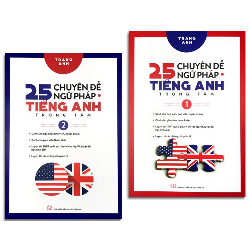 [Mã LIFEXANH03 giảm 10% đơn 500K] Sách - Combo 25 Chuyên Đề Ngữ Pháp Tiếng Anh Trọng Tâm (Bộ 2 quyển,)