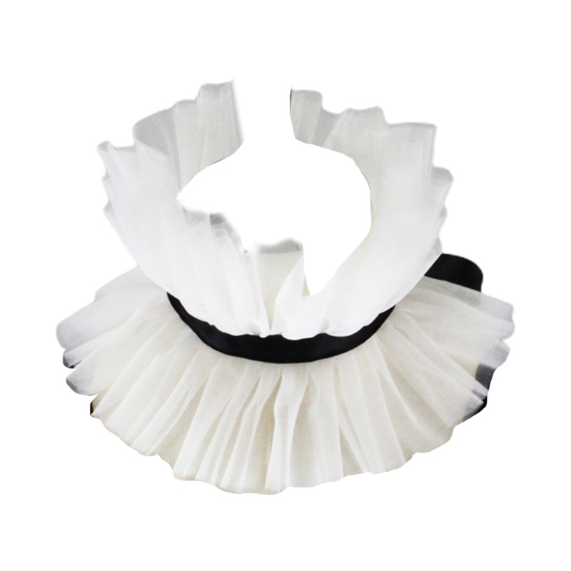 Cổ Áo Giả Đứng Phối Lưới Thắt Nơ Ruy Băng Hóa Trang Victoria Cổ Điển Cho Nữ