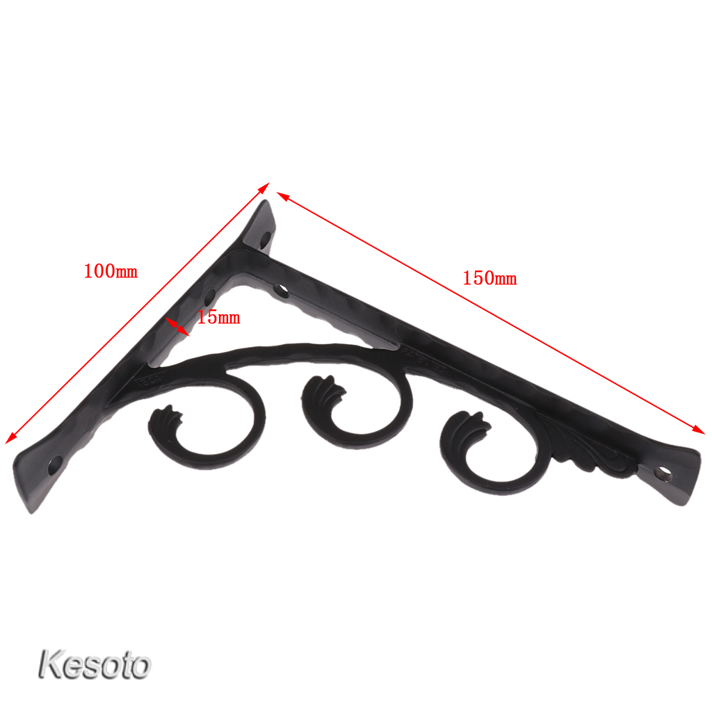 [KESOTO]2pcs L Shaped Angle Bracket Supporter Store Commodity Shelf Bracket 15x12cm