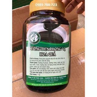 Siro đường đen phong vị hoa quả hũ 1kg làm món trân châu đường đen