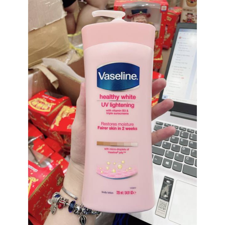 Sữa dưỡng thể Vaseline Healthy White UV Lightening 725ml