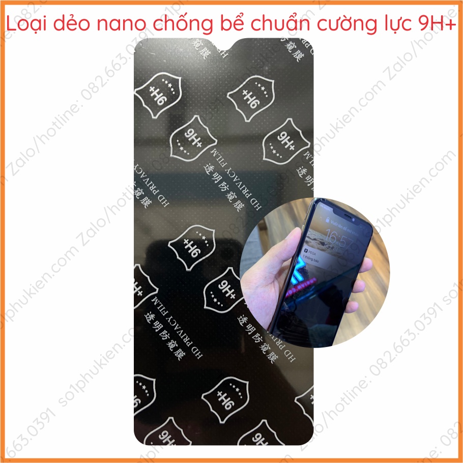 Dán cường lực chống nhin trộm Oppo A57 2022 (4G/5G) oppo A77 oppo A77S nano &amp; PPF (5H tự phục hồi vết trầy)