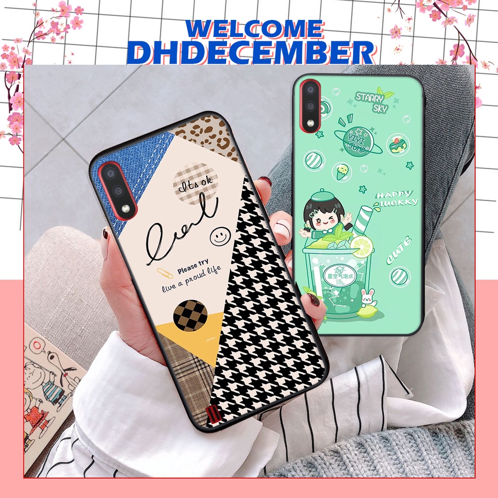 Ốp lưng Samsung Galaxy A01 in hình nice, good luck happy ốp xinh viền dẻo đẹp chất