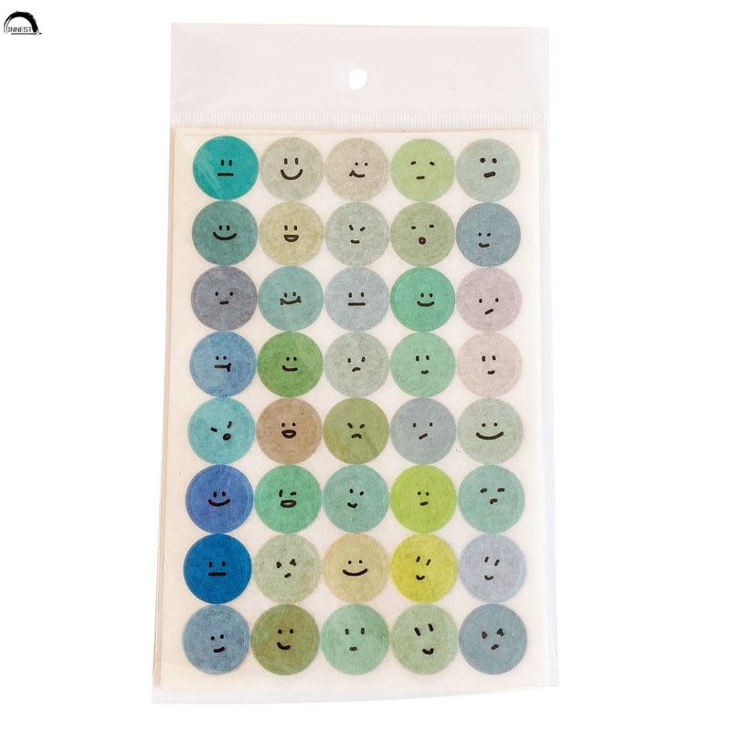 Bộ 6 Miếng Dán Hình Tròn Họa Tiết Hoạt Hình Trang Trí Sổ Tay