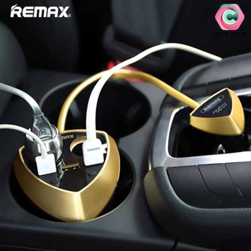 Remax CR-3XP củ sạc ô tô mở rộng cổng lấy điện Remax CR-3XP - Tẩu sạc xe hơi CR-3XP chia ra nhiều cổng