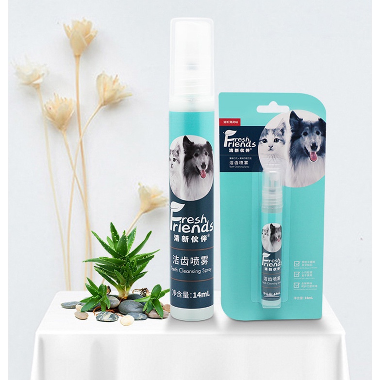 Xịt Thơm Miệng Loại Bỏ Hôi Miệng Mảng Bám Fresh Friends 14ml-Phụ Kiện Thú Cưng - ShopPetAz