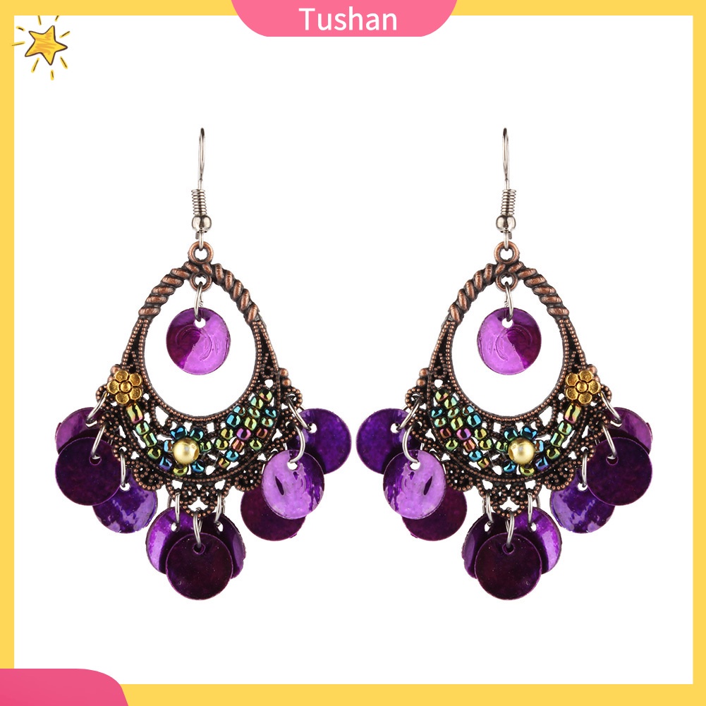 CHARMS Đôi Khuyên Tai Phong Cách Bohemian Thời Trang Cho Nữ