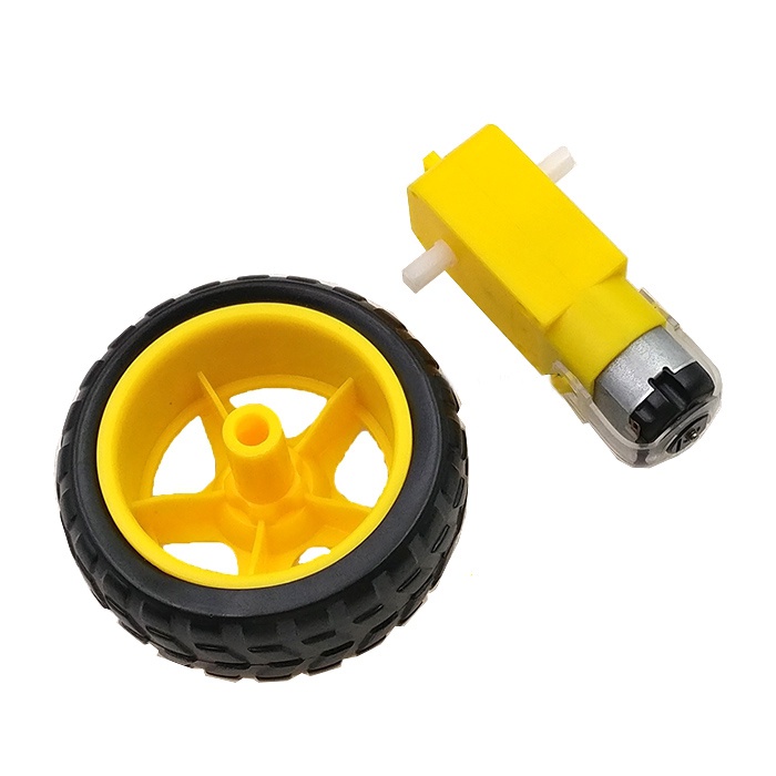 Bộ Bánh Răng Nhựa 68MM Cho Robot Thông Minh Arduino 3V 5V 6V 9V 200RPM TT 130 2WD