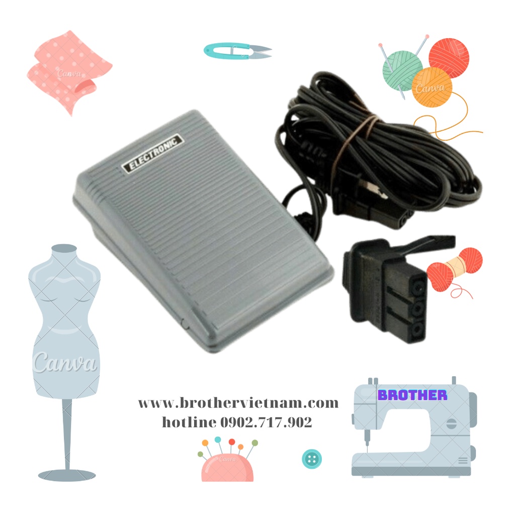 Bàn đạp dùng cho máy may Brother