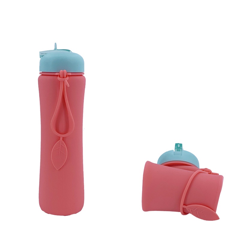 Bình Nước Silicone Dung Tích 600ml Có Thể Gấp Gọn Tiện Dụng