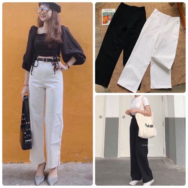 QUẦN KAKI ỐNG RỘNG