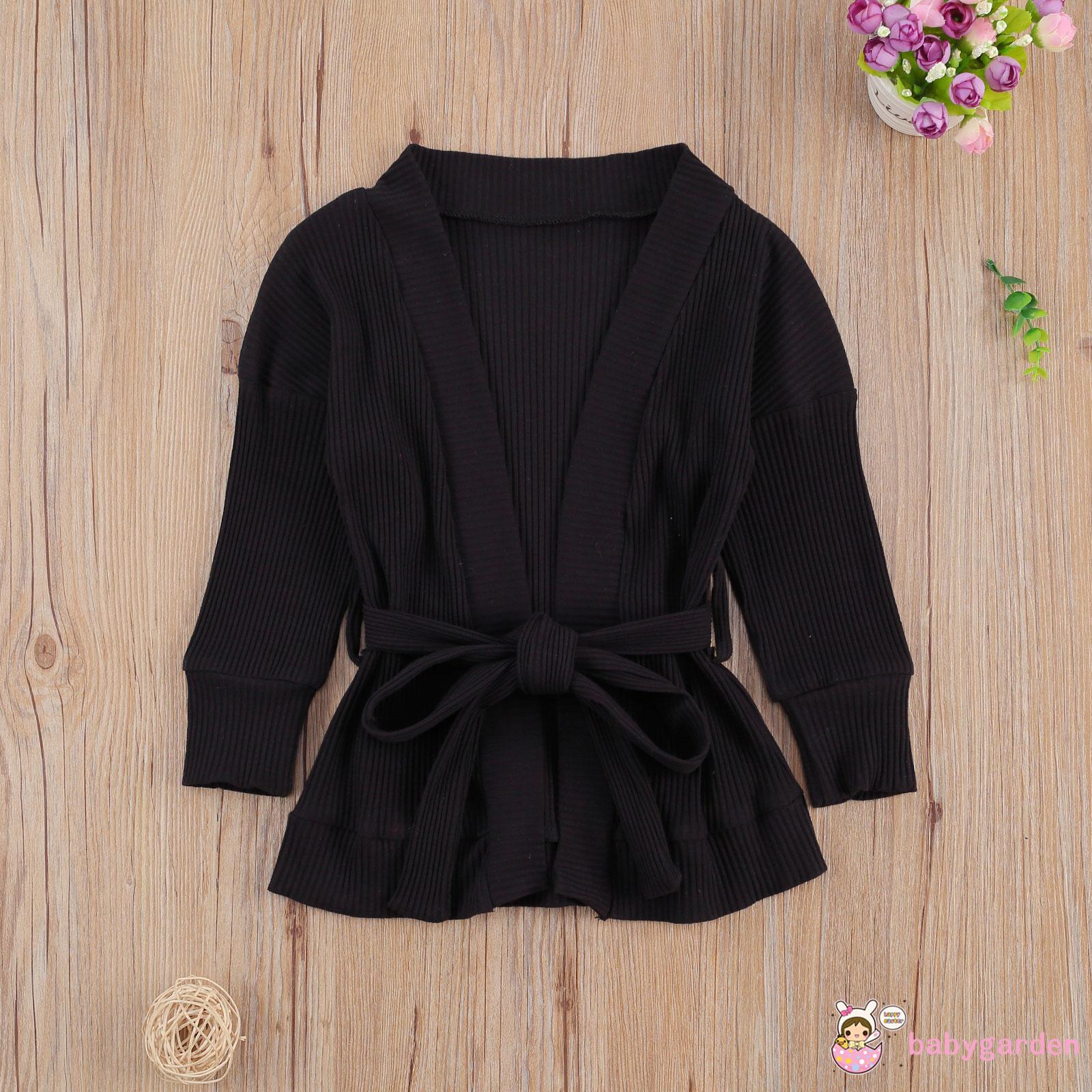 Áo Khoác Cardigan Dệt Kim Tay Dài Cho Bé Gái