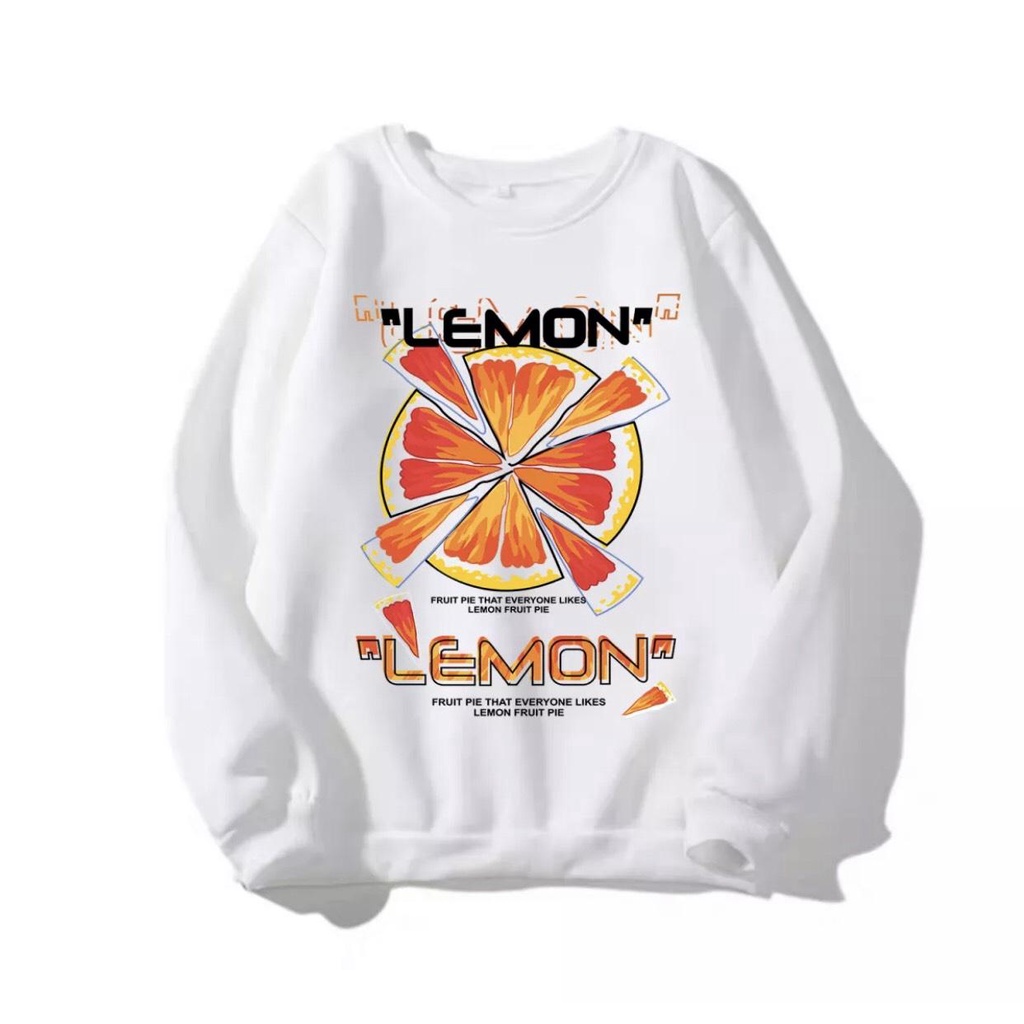 ÁO SWEATER NỮ IN LEMON (NHIỀU MÀU)