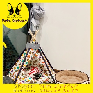 [HÀNG ORDER] Lều vải/ nhà cho chó mèo có bảng tên, nệm ngủ cực mát, êm ái, rộng rãi ( Có Ảnh Thật)