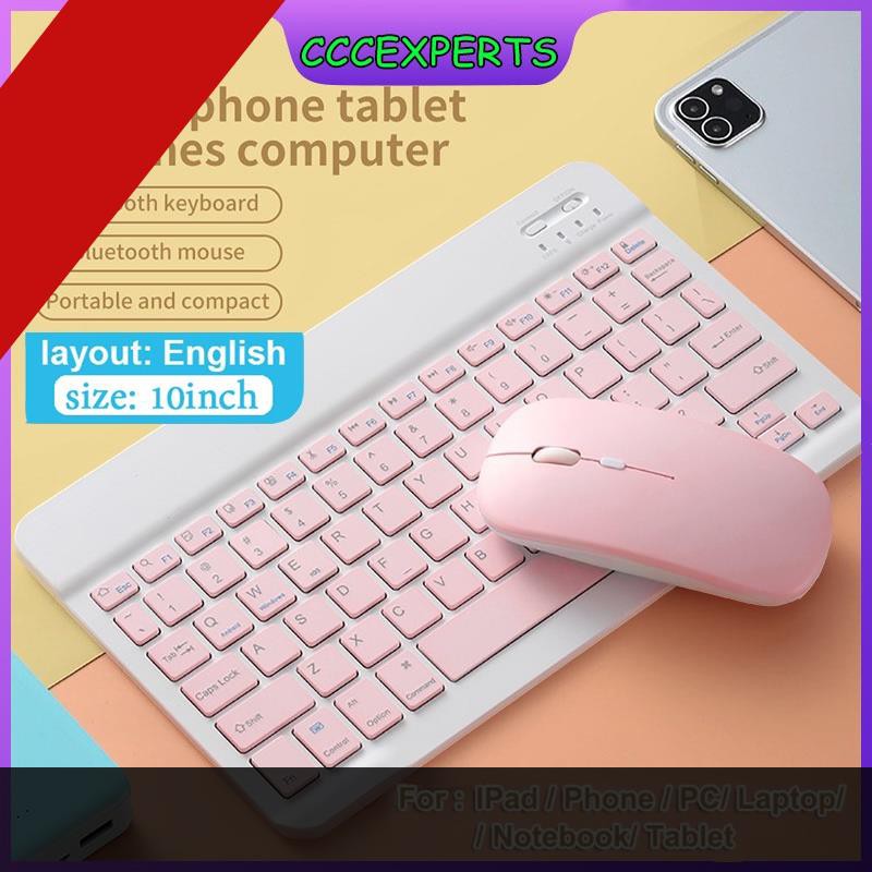 Bộ bàn phím & chuột Cccexperts không dây bluetooth mini siêu mỏng sạc lại cho laptop điện thoại iPad (Có
