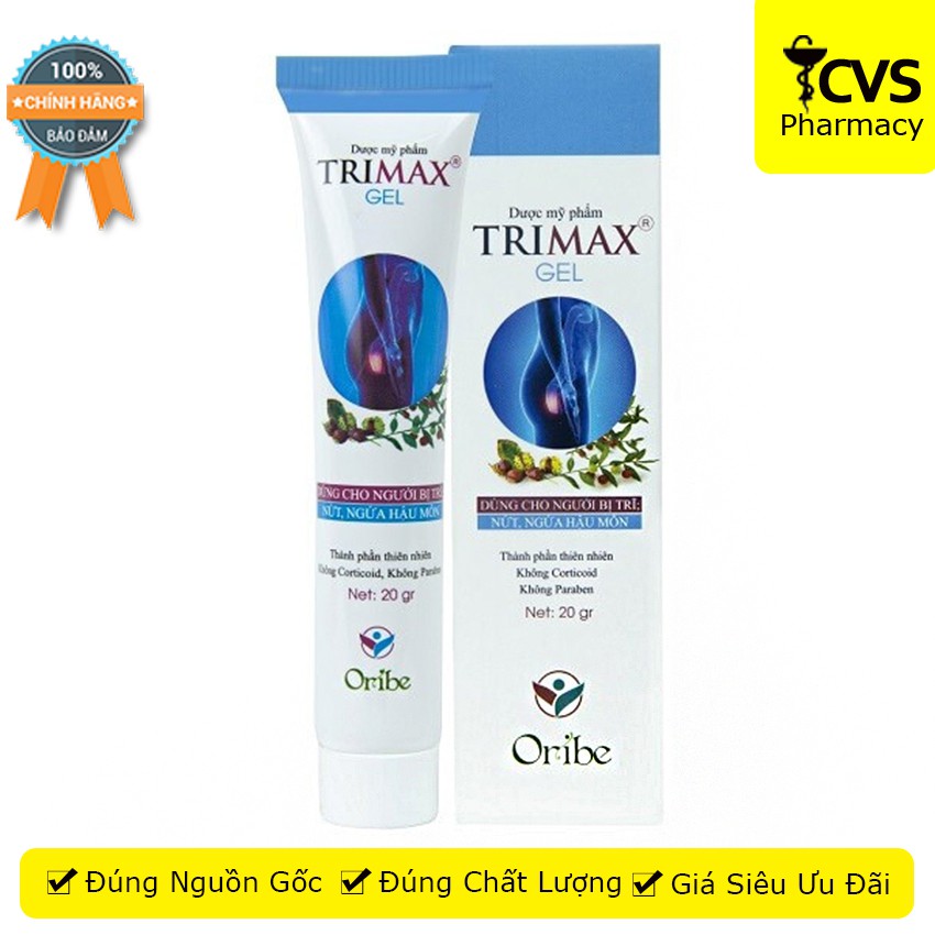 Trimax - Gel bôi và viên uống Hỗ trợ người bị trĩ - cvspharmacy