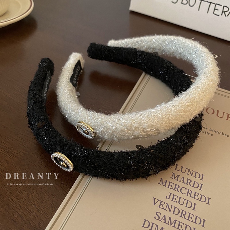 Băng Đô Cài Tóc Đính Hoa Ngọc Trai Thời Trang Thu Đông Cho Nữ