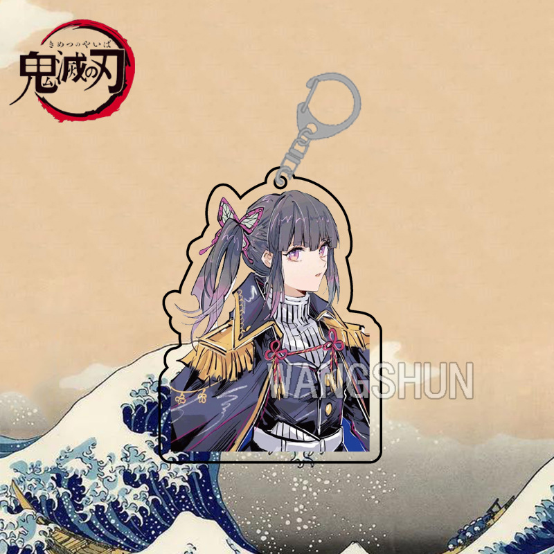 Móc khóa acrylic hai mặt họa tiết Demon Slayer dễ thương