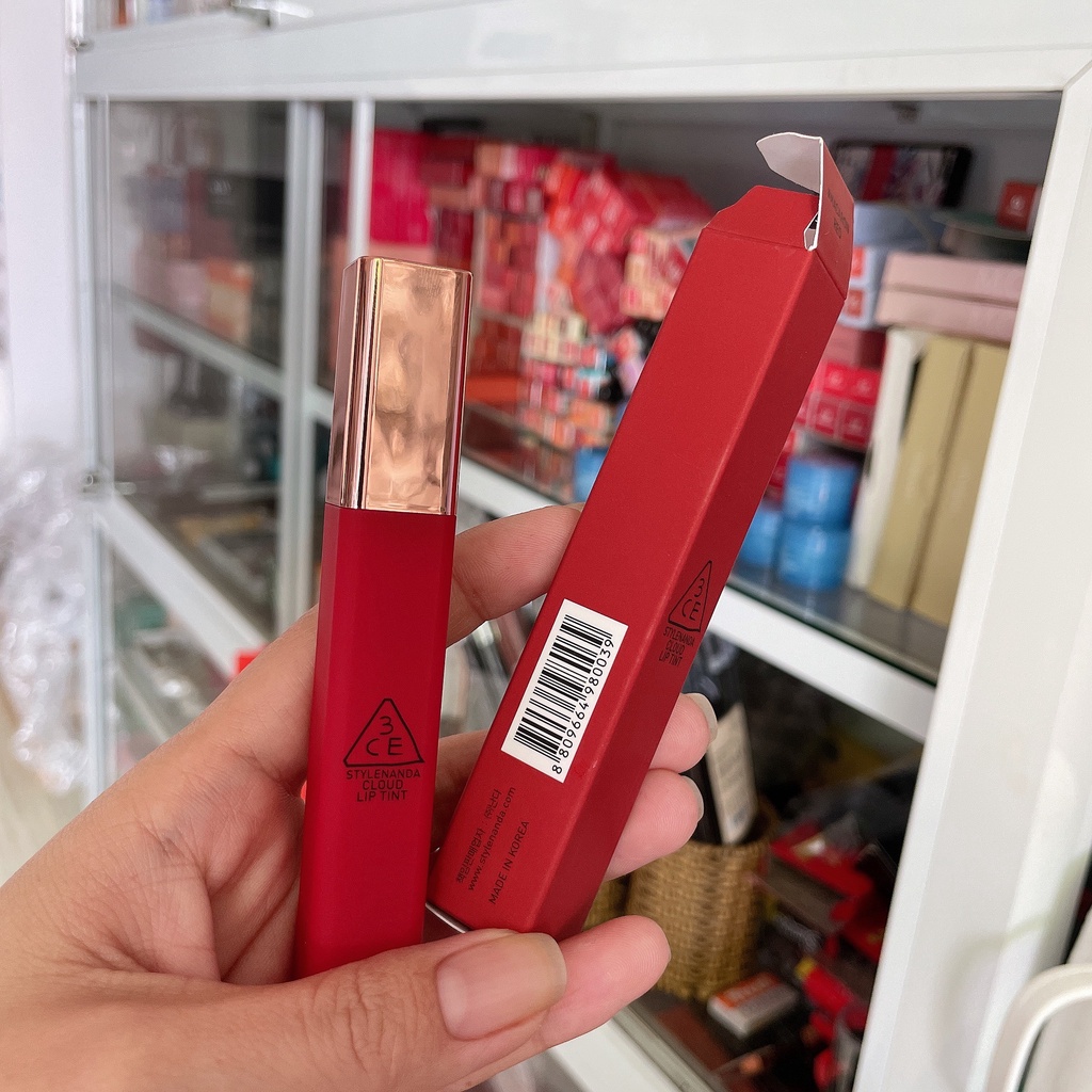 Son 3CE Cloud Lip Tint _Macaron red_Đỏ tươi