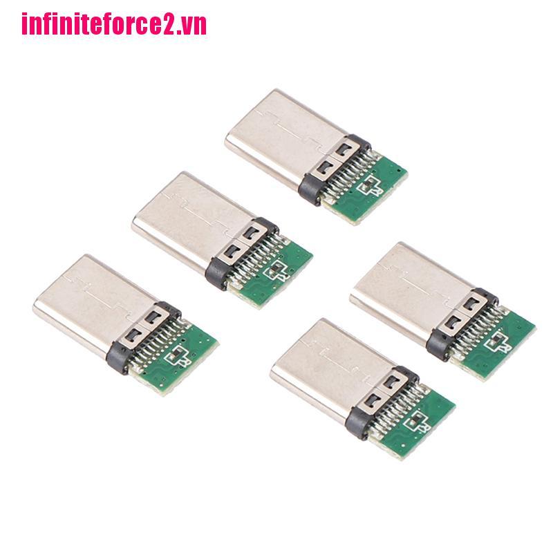 Set 5 Giắc Cắm Usb 3.1 Type C Male