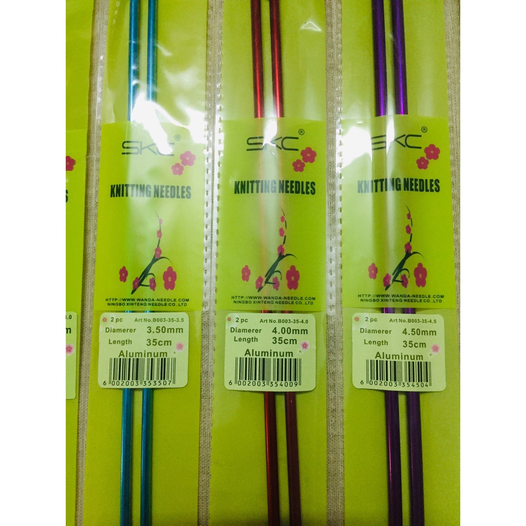 Kim đan thẳng SKC 35cm dùng đan khăn, áo, váy, tất vớ chất lượng