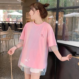 Áo Thun Phối Lưới Thời Trang Dành Cho Nữ