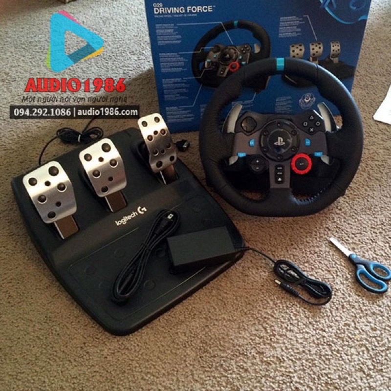 Vô lăng chơi game Logitech G29 kèm cần số chữ H dành cho PC, PS3 và PS4
