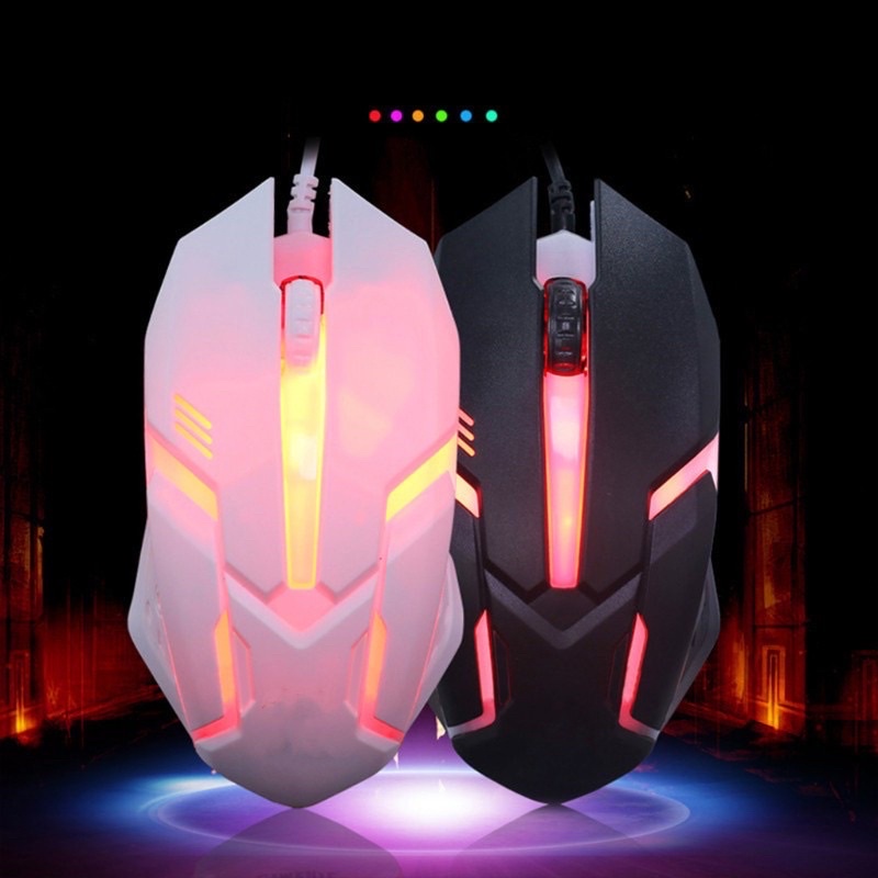 Chuột Máy Tính Văn Phòng Để Bàn PC Laptop Gaming G21 Led RGB Đổi Màu Game Thủ Có Dây Đèn Led 7 Màu TOANVIETPC