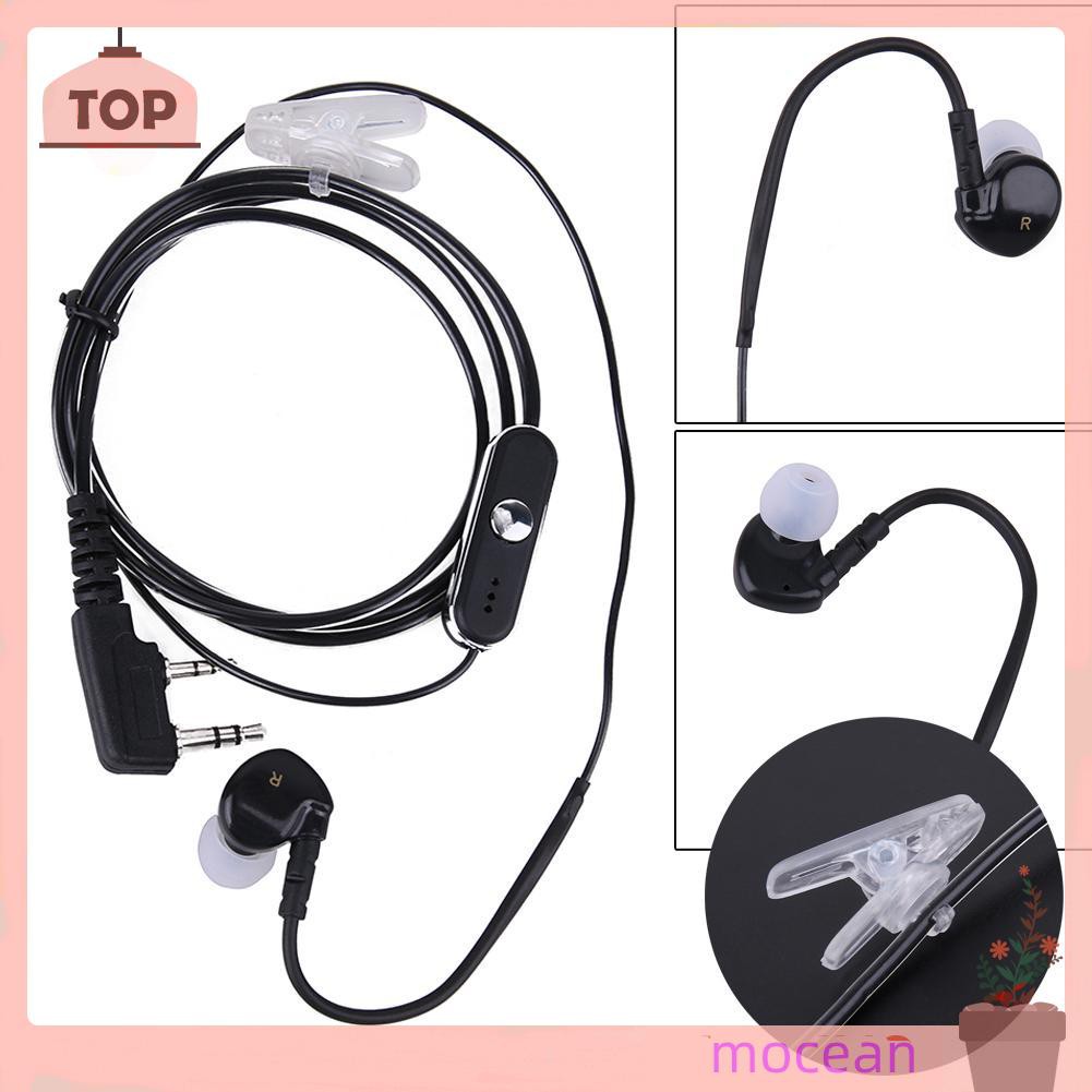 Tai Nghe Mocean 2 Pin Có Mic Cho Baofeng Retevis Radios Đen