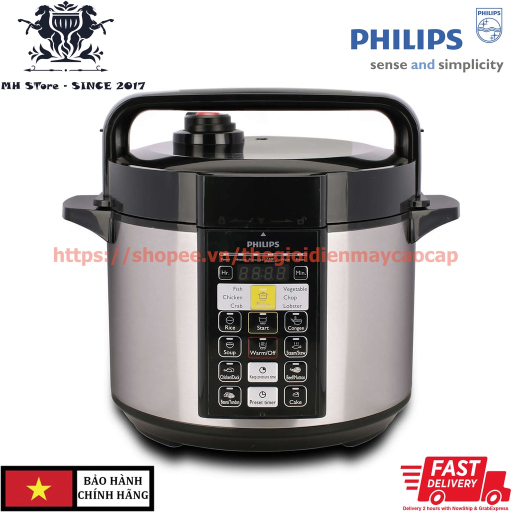 Nồi áp suất điện tử Philips HD2136 dung tích 5 lít