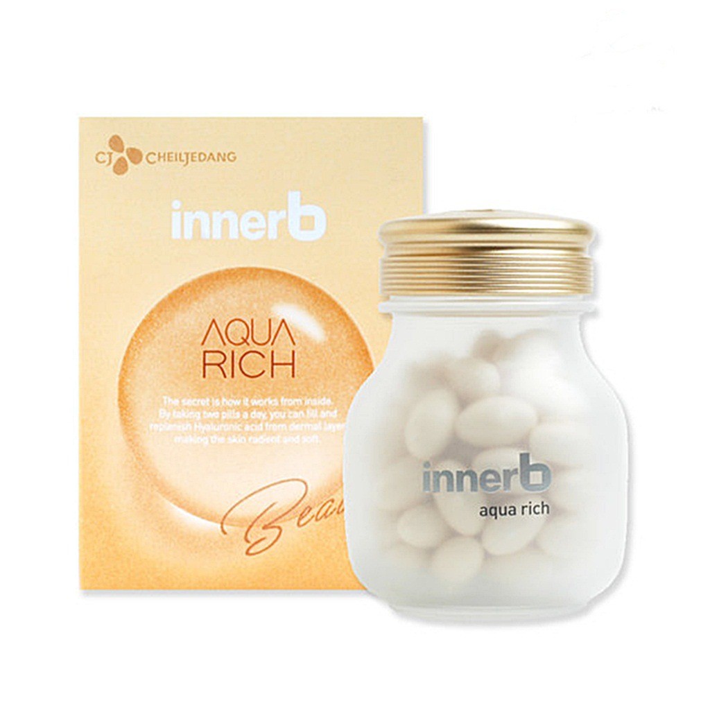 Viên Uống Cấp Nước Bổ Sung Collagen CJ Cheiljedang Innerb Aqua Rich