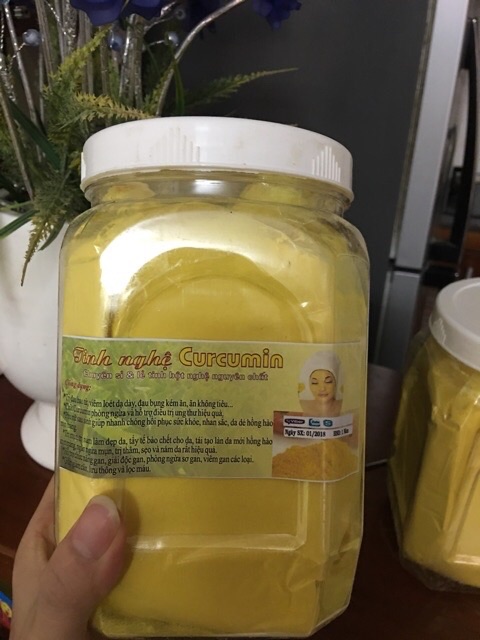 1 HỘP TINH BỘT NGHỆ VÀNG NGUYÊN CHẤT BAO TEST