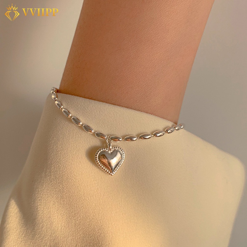 Vòng Đeo Tay Hình Trái Tim Thời Trang Hàn Quốc