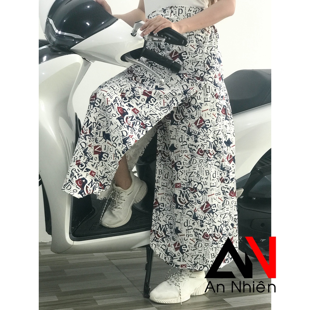 váy chống nắng xẻ tà chất dày dặn xòe rộng dài 98cm cố định bằng miếng dán kết hợp với nút bấm [được chọn mẫu]
