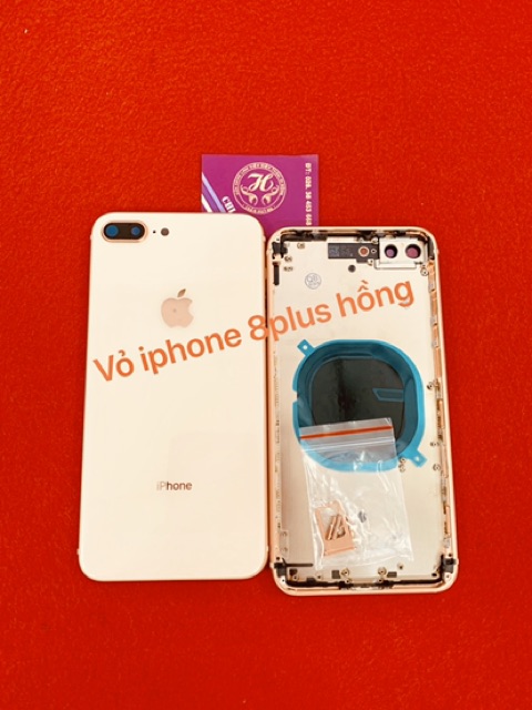 Vỏ iphone 8plus luôn khung sườn + nút linh tinh : khay sim, nút gạt rung, nút mở nguồn, nút vulme