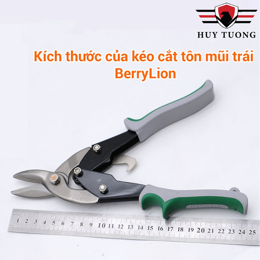 Kéo cắt tôn, thiếc, xương thạch cao, thép mỏng Berrylion đa năng ( Mũi trái, phải, thẳng ) cao cấp - Huy Tưởng