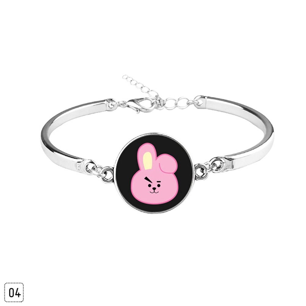 Vòng tay hợp kim mặt hình nhân vật BT21 dễ thương dành cho người hâm mộ BTS